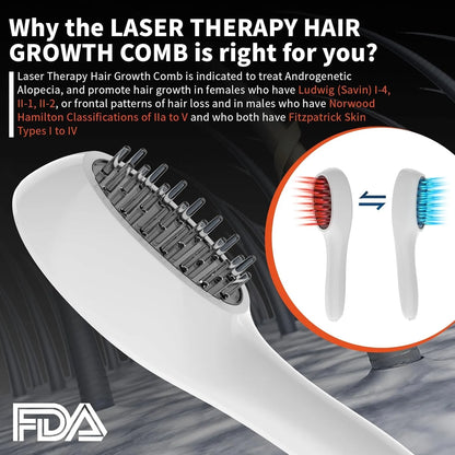 Radiance Red & Infrared Light Therapy Hair Brush